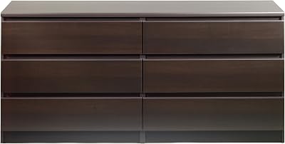 Tvilum Scottsdale 6 Drawer Double Dresser Finish: Coffee
