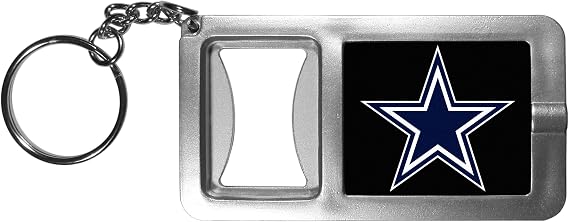 Siskiyou Sports NFL unisex-adult Flashlight Key Chain With Bottle Opener