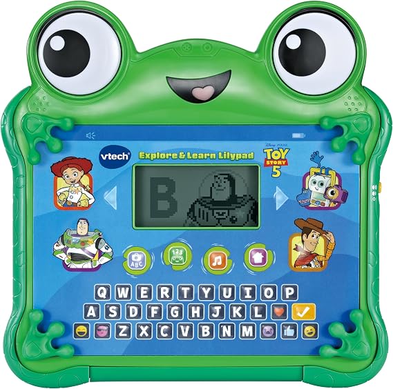 VTech Toy Story 5 Explore & Learn Lilypad, English | Official Toy Story 5, Virtual Toy Story chats and tablet games teach letters, numbers and hand-eye coordination. Ages 3-6