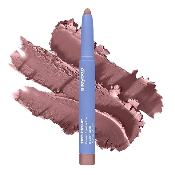 ALLEYOOP 11th Hour Cream Eyeshadow Stick & Liner, Mauve Matte | 2-in-1 matte eyeshadow stick and eyeliner: waterproof, crease-proof, vegan, wears 13+ hours