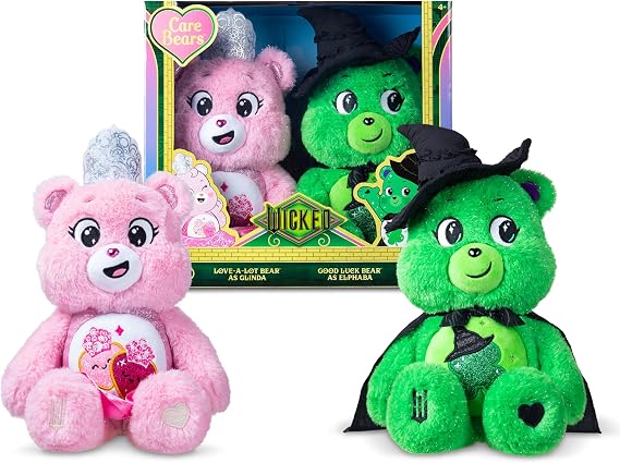Care Bears - Care Bears x Wicked 2-Pack - Love-a-Lot Bear as Glinda & Good Luck Bear as Elphaba