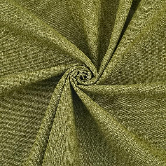 150CM 100CM Dark Olive Green Linen Cotton Canvas Fabric by The Metre Sheet Quilting Upholstery Blend Embroidery Fabrics for Sewing Making Needlework Clothes Painting Home Decor Arts Crafts