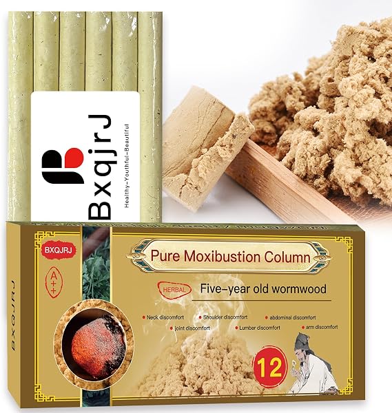 12 Rolls/Box Pure Moxa Rolls for Gentle moxibustion 50:1 Extraction 3 Years Old high Purity Handmade Moxa Sticks (12 Rolls in a Box) - 1 Box