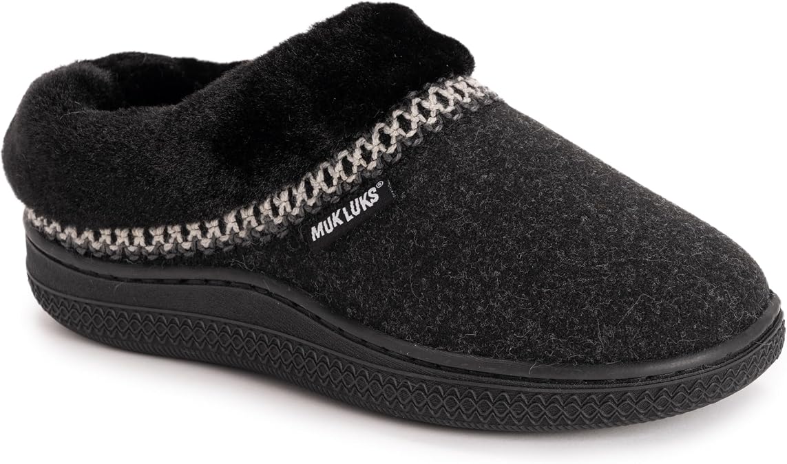 MUK LUKS Women's Neira Faux Wool Clog