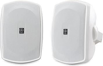 Yamaha NS-AW390 All Weather Indoor/Outdoor 6.5-inch 2-Way Speakers includes Wall/Ceiling Mounts - Pair (White)