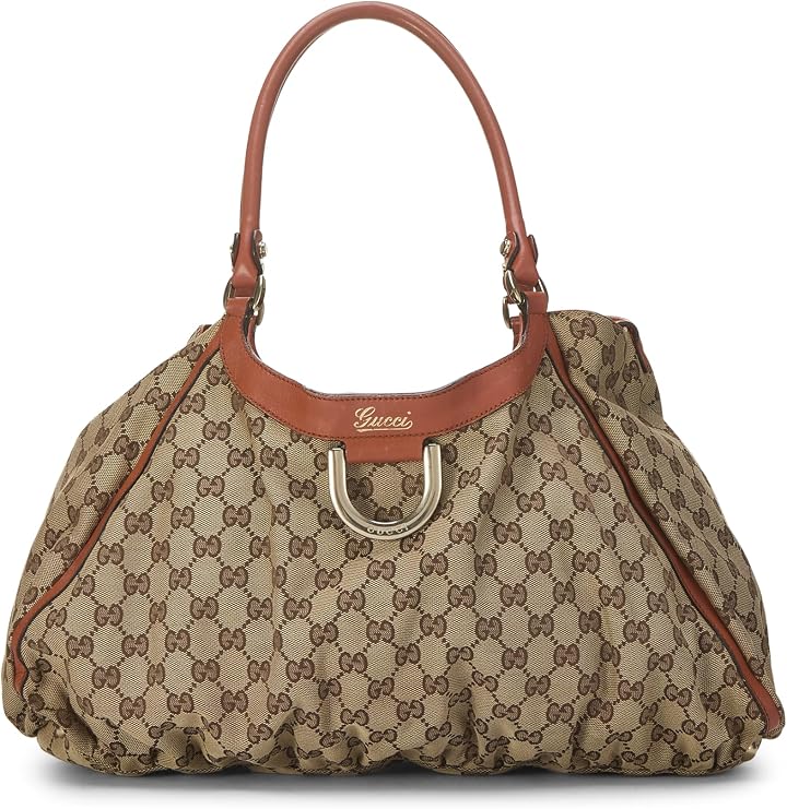 Pre-loved Original GG Canvas D-Ring Abbey Tote Large, Orange