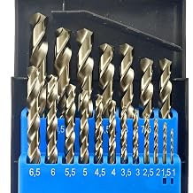 GERYWOLF Cobalt Drill Bit Set, 19 pcs M35 High Speed ​​Steel Twist Drill Bits, Metal Drill Bits for Hard Metal, Stainless Steel, Cast Iron, Wood and Plastic, with Index Box 1.0mm-10.0mm