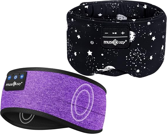 MUSICOZY Sleep Headphones Bluetooth Sleep Mask with Headphones Eye Mask Wireless Bluetooth 5.4 with Adjustable Headband