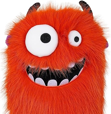Funny Golf Headcover, Animals Plush Driver Headcover Fairway Hybrid Headcover, Golf Club Head Covers Gift for Men Women Orange Monster