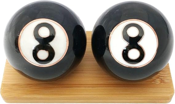 Top Chi 8 Ball Baoding Balls with Bamboo Stand