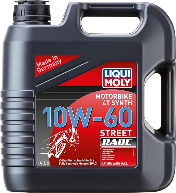 Liqui Moly Motorbike 4T Synth 10W-60 Street Race 4 L Motorcycle 4-Stroke Oil Item No.: 1687