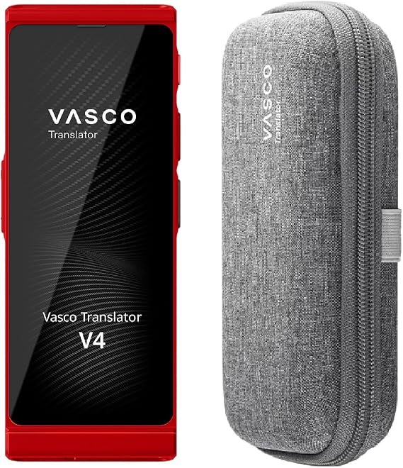 Vasco V4 Language Translator Device with Free Lifetime Internet in Almost 200 Countries + Vasco Translator V4 Protective Case