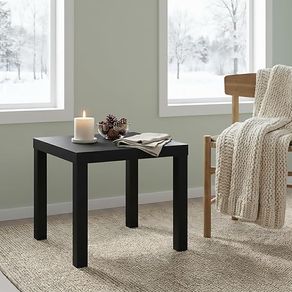 Bayan Square End Table, Side Table, for Living Room, Black