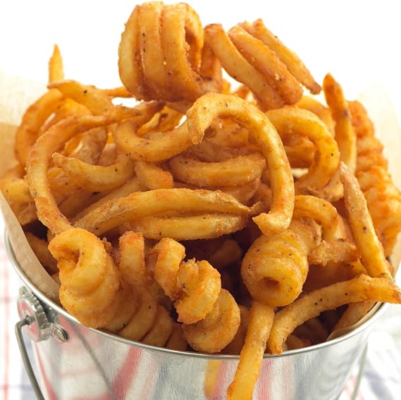 Twister Potatoes, 2.2 lbs 1 kg, Curly French fries, Spicy fries that will become addictive and spicy, frozen potatoes