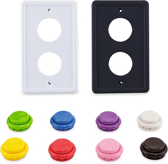 Arcade Light Switch Plate Cover, Single Switch (CUSTOMIZE Your Colors), 1-Gang Standard Size Rocker Wall Plate, Game Room Decorator, Kid Bedroom Wallplate, Faceplate Replacement (CUSTOM)