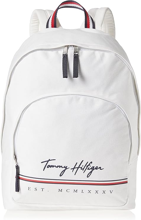 Tommy Hilfiger Men's York Backpack, Bright White, One Size
