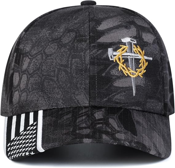 Christian Hats for Men, Cross Hat with American Flag