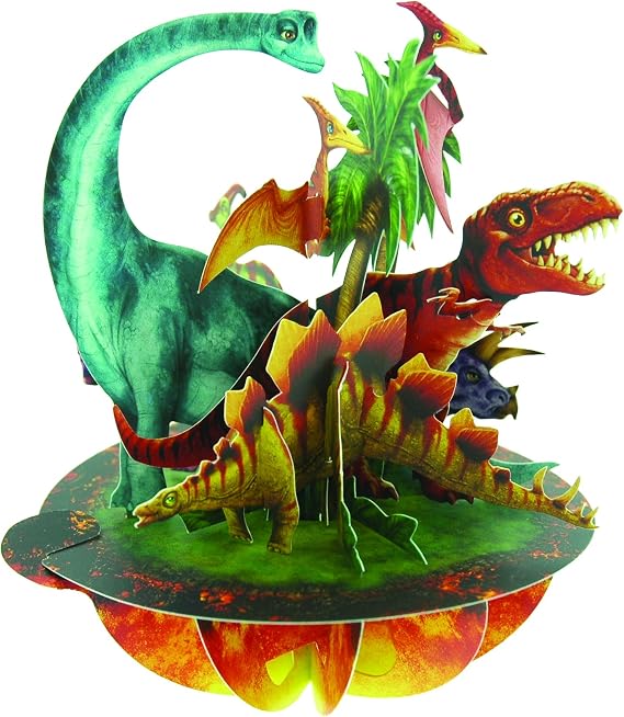 Santoro Pirouettes PS009 3D Pop up Card, Jurassic Dinosaurs