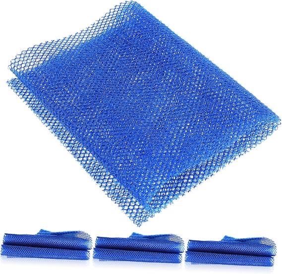 Healeved 4pcs African Exfoliating Net Sponge Body Scrubber Exfoliator Mesh Sponges for Bathing Shower Exfoliating Body African Net for Bath
