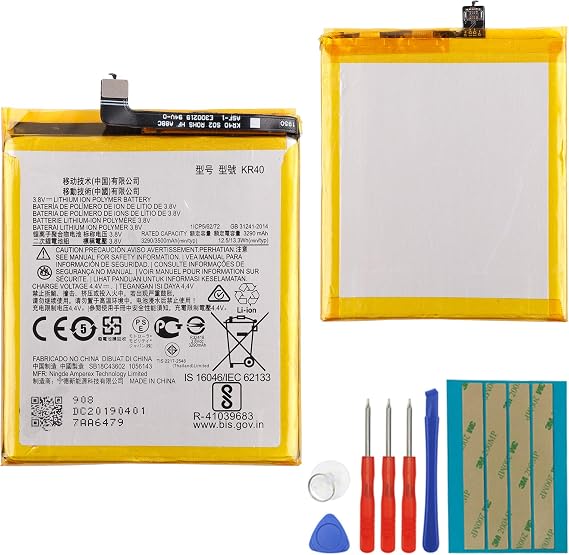 Replacement Battery KR40 Compatible with Moto One Vision XT1970 with Tools