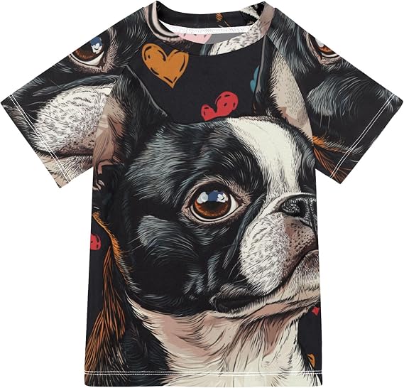 Boys Rash Guard Swim Shirts Quick Dry Short Sleeve UPF 50+ Girls Rashguard Swimsuit