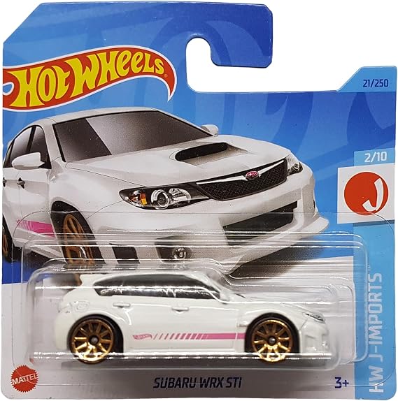 Hot Wheels - Subaru WRX STi - HW J-Imports 2/10 - HKK62 - Kısa Kart - Beyaz - Mattel 2023