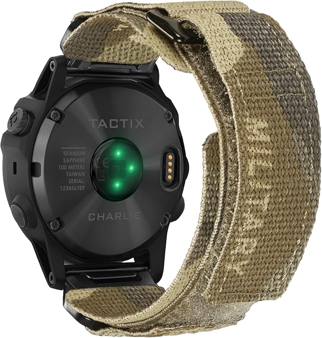 Compatible With Garmin, Watch Band, Camouflage Super Rugged Nylon Sports Strap With Woven Loop Design, For fenix/Forerunner/Vivoactive/Approach/MARQ/quatix/D2 Series Tough Replacement Band For Men