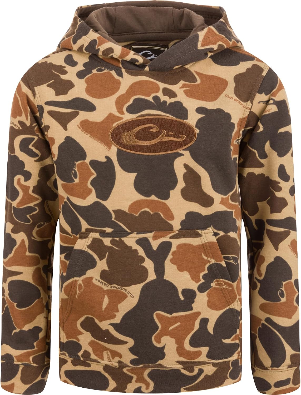 DRAKE Youth Three End Soft Cotton Polyester Midweight Long Sleeve Hoodie w 3-Piece Lined Hood and Kangaroo Pocket
