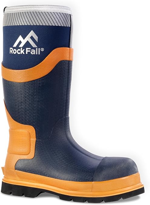Rock Fall Silt Steel Toe Cap Wellingtons Boots Unisex, Fully Waterproof Safety Welllies, SRC Slip Rated Work, Knee High with Protective Toecap