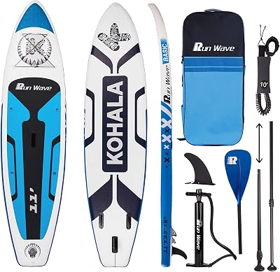 Inflatable Stand Up Paddle Board 113366 Thick Non-Slip Deck with Premium SUP Accessories | Wide Stance, Bottom Fins for Surfing Control | Youth Adults Beginner