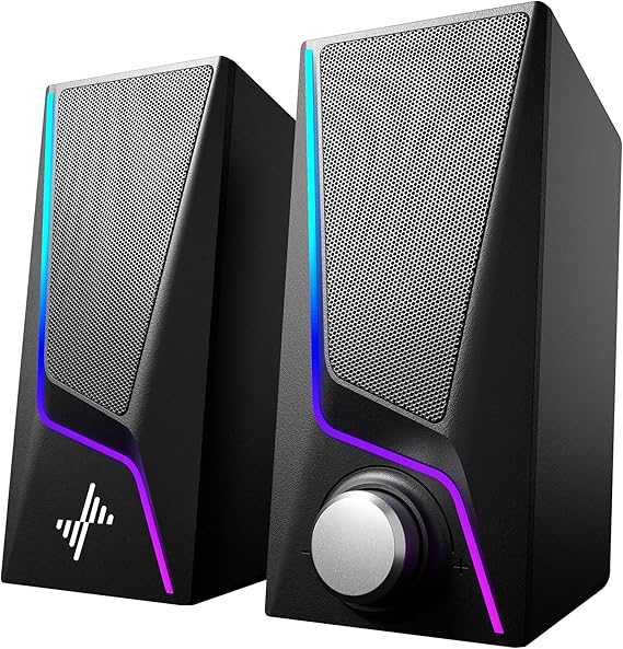 Nylavee Computer Speakers for Desktop, PC Speakers with 6 Lighting Modes