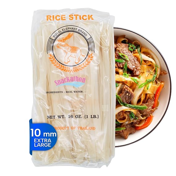 Thai Rice Stick Noodles (XL-10mm, Pack of 1)