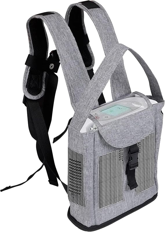 Portable Oxygen Concentrators Backpack Compatible with Inogen One G3 & Inogen One G5,Inogen Rove 6,Lightweight Oxygen Machine Carrying Bag,Breathable POC Backpack with Mesh Panels for Travel (Grey)