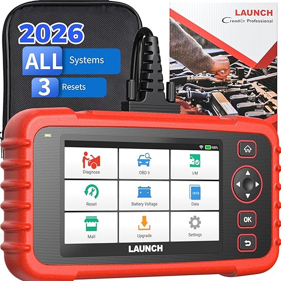Launch CRP123X Plus V2.0 OBD2 Scanner, Lifetime F.ree Update Car Scanner | 2026 All System Car Diagnostic Scan Tool with-Oil Reset/SAS Calibration/Throttle Adaptation, FCA SGW, Auto VIN, Battery Test