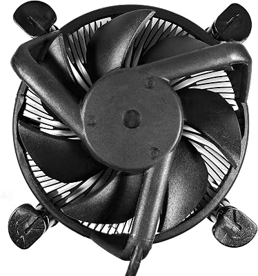TW-18 CPU Cooler Black Aluminum Heatsink Copper Core Base 4-Pin PWM 92mm 3200 RPM Fan Pre-Applied Thermal Paste for Intel Core i3 i5 i7 i9 Socket 1200 1151 1150 1155 1156 Desktop PC