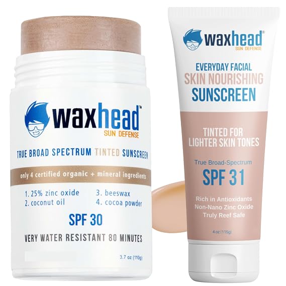 Waxhead Tinted Sunscreen For Face Sunscreen, Mineral Sunscreen, Zinc Sunscreen Tinted