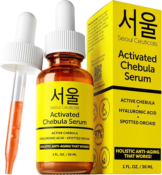 SeoulCeuticals Chebula Active Serum Korean Anti Aging Serum for Face 1oz