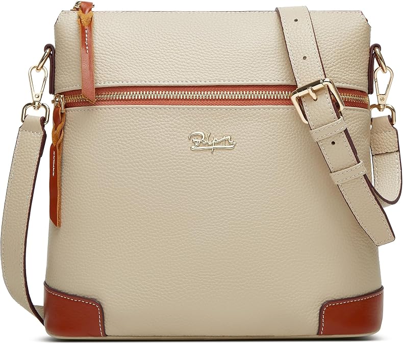 BOYATU Leather Crossbody Bag for Women: Designer Shoulder Purse for Travel - Trendy Genuine Leather Handbag for Everyday