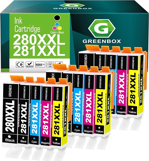 15-Pack PGI-280XXL/CLI-281XXL Ink Cartridge 280 281 XXL Ink Cartridges