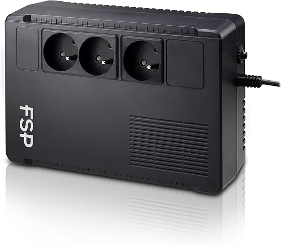 FSP 800 ECO UPS 800VA / 480W, Simüle Sinüs Dalgası, Çizgi İnteraktif AVR Surge 230V Güç Kaynağı 3X Schuko Çıkışları