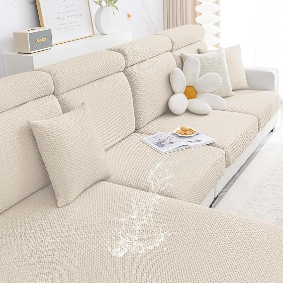 Smiry Waterproof Couch Cushion Covers, Non Slip Seat Cushion Covers