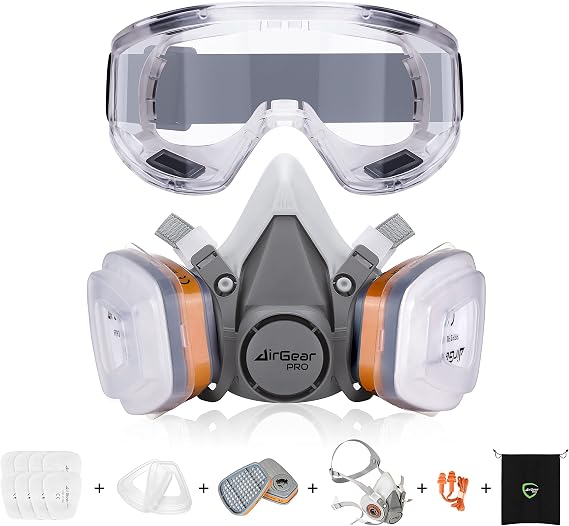 G-500 Reusable Respirator Mask with A1P2 Filters | Anti-Dust | Mask Ideal for Painting, Woodworking, Construction, Sanding, Spraying, DIY etc