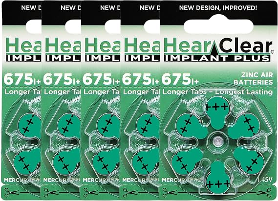 Size 675P PR44SP Cochlear Implant 1.45V Hearing Aid Batteries (30 Batteries)