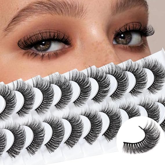 Veleasha Lashes Strip D Curl Russian wispy Lashes(D01)