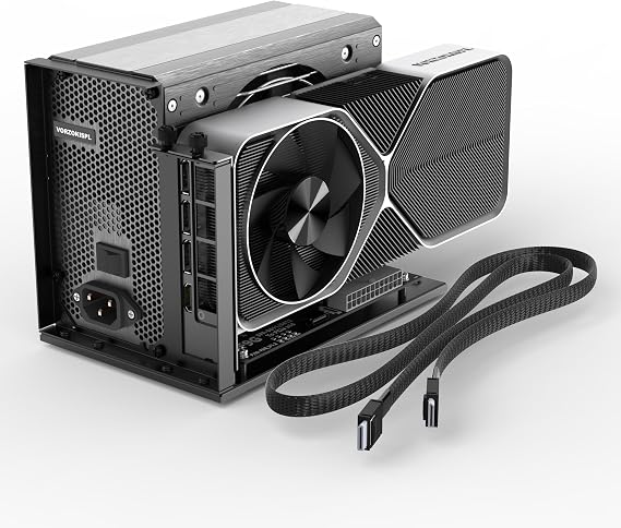 PCIe 4.0 x4 64Gbps eGPU Dock with 39.4in SFF-8611 OCuLink Cable, OCuLink SFF-8612 8311 to PCIe x16 External GPU Dock for Laptop & Mini PC, External gpu Enclosure Supports External Graphics Card