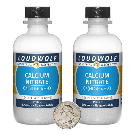 Calcium Nitrate / 8 Ounces / 2 Bottles / 99% Pure Reagent Grade/Prills