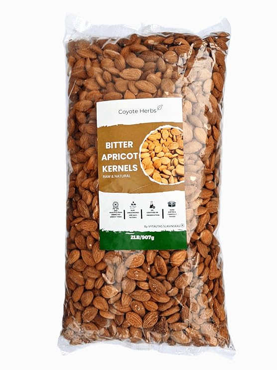 Apricot kernels/natural/raw/bitter apricot kernel seeds/Vitamin b17/Certified/ 2 POUNDs (32 OZ)