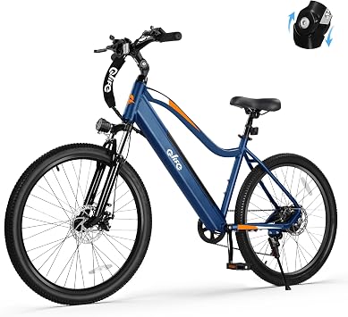 Qlife Cityone Electric Bike for Adults, 26" Ebike with 2.1" Tire, 20+MPH Up to 40 Miles, Built-in Removable Battery, Peak 1200W&750W Motor E-Bikes, Electric Mountain Bicycle
