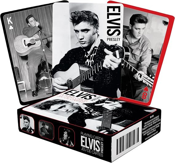 AQUARIUS Elvis Presley Playing Cards Standard Size Themed Novelty Deck with 52 Unique Photo Designs Collectible Merchandise Gift for Teens and Adults