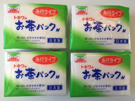 KUMI 4 Packs (200 Pcs) Tokiwa Disposable Filter Tea Bag w/ String/ Made in Japan